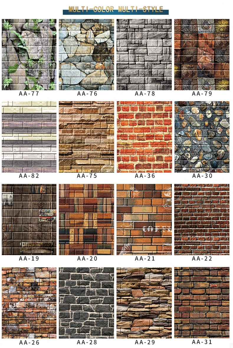 70*77cm DIY Bedroom Wallpaper Decoration Foam 3D Brick Wall Stickers