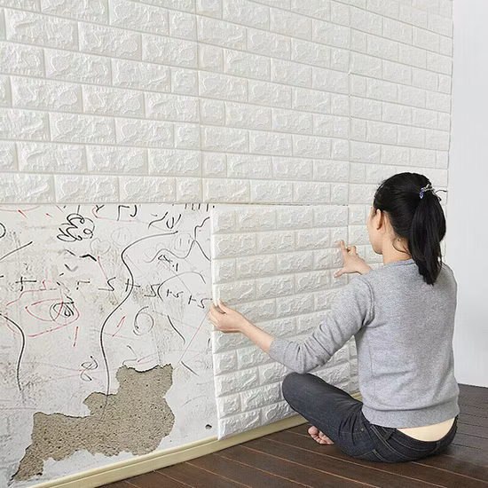 Adesivos de parede de tijolos de espuma 3D, painéis de papel de parede autoadesivos, decalques faça você mesmo